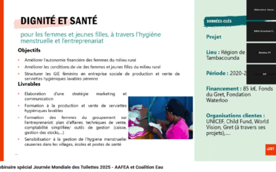 Webinaire régional : Replacer l’assainissement au cœur des politiques publiques en Afrique de l’Ouest et du Centre